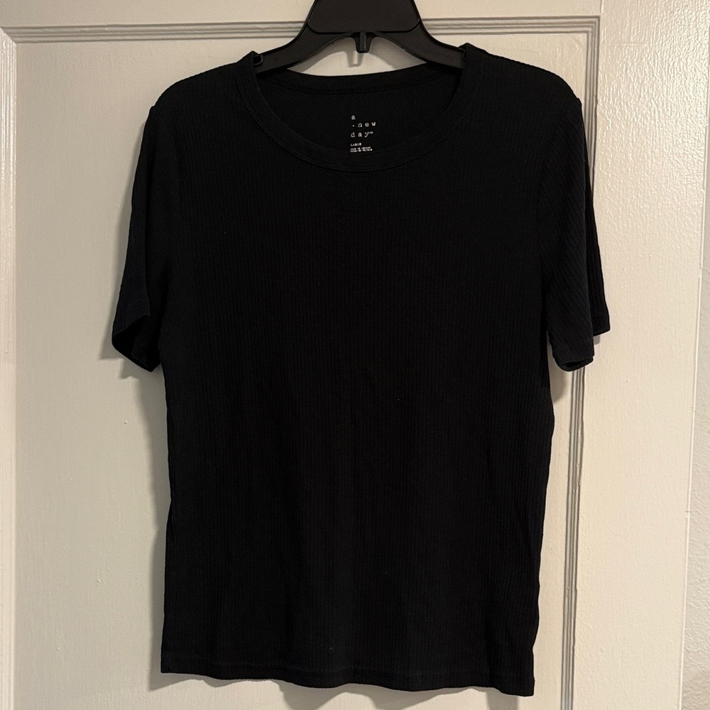 A New Day Classic Black Short Sleeve Tee
